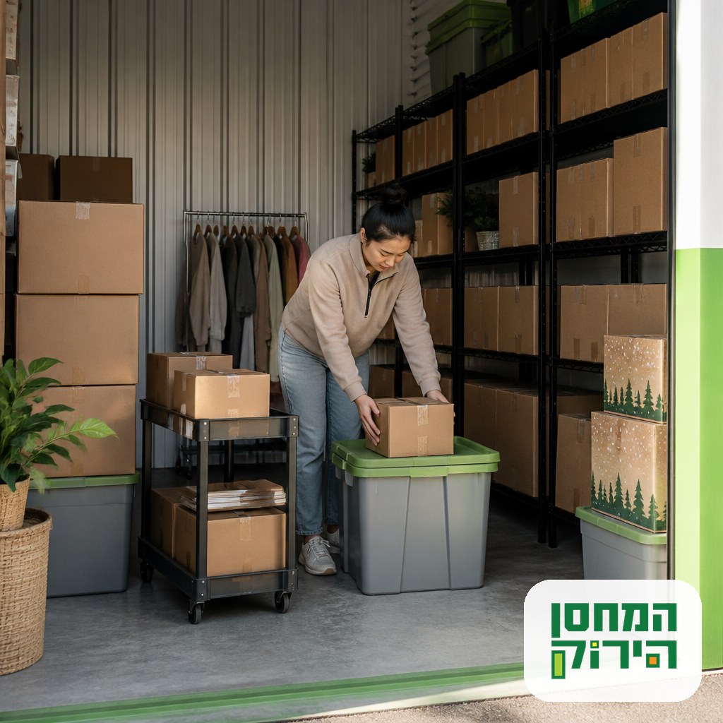 E-commerce inventory stored in a self storage unit for business use