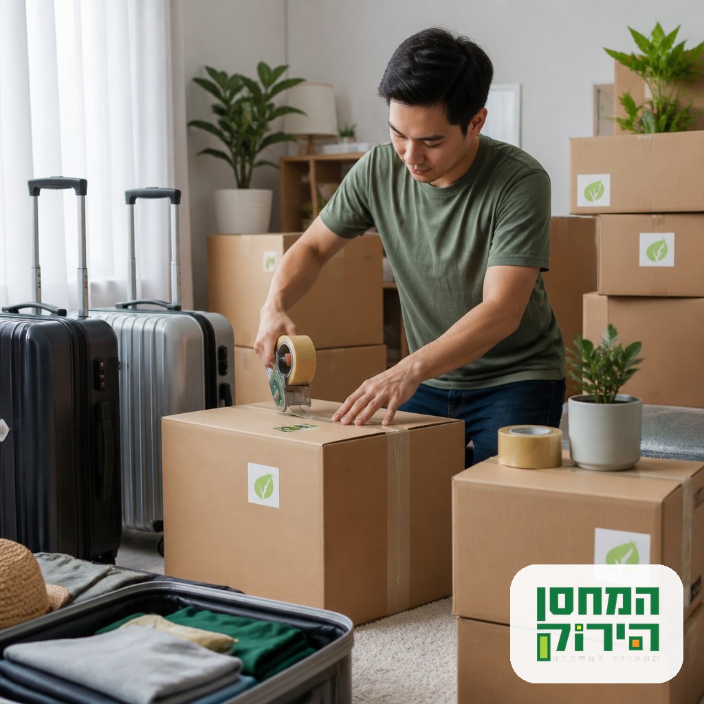 Packing boxes before a long term storage unit rental for relocation