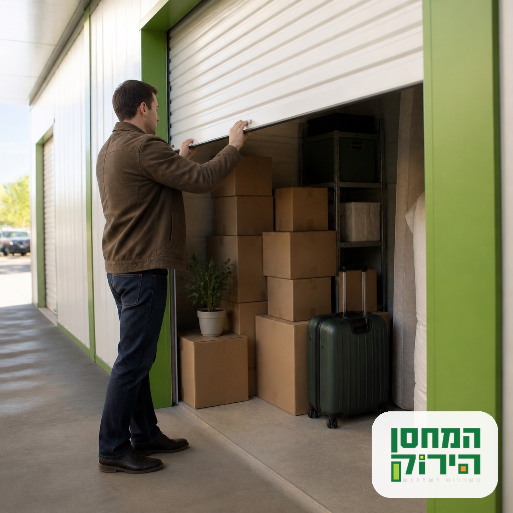 Packed long term storage unit prepared before travelling abroad
