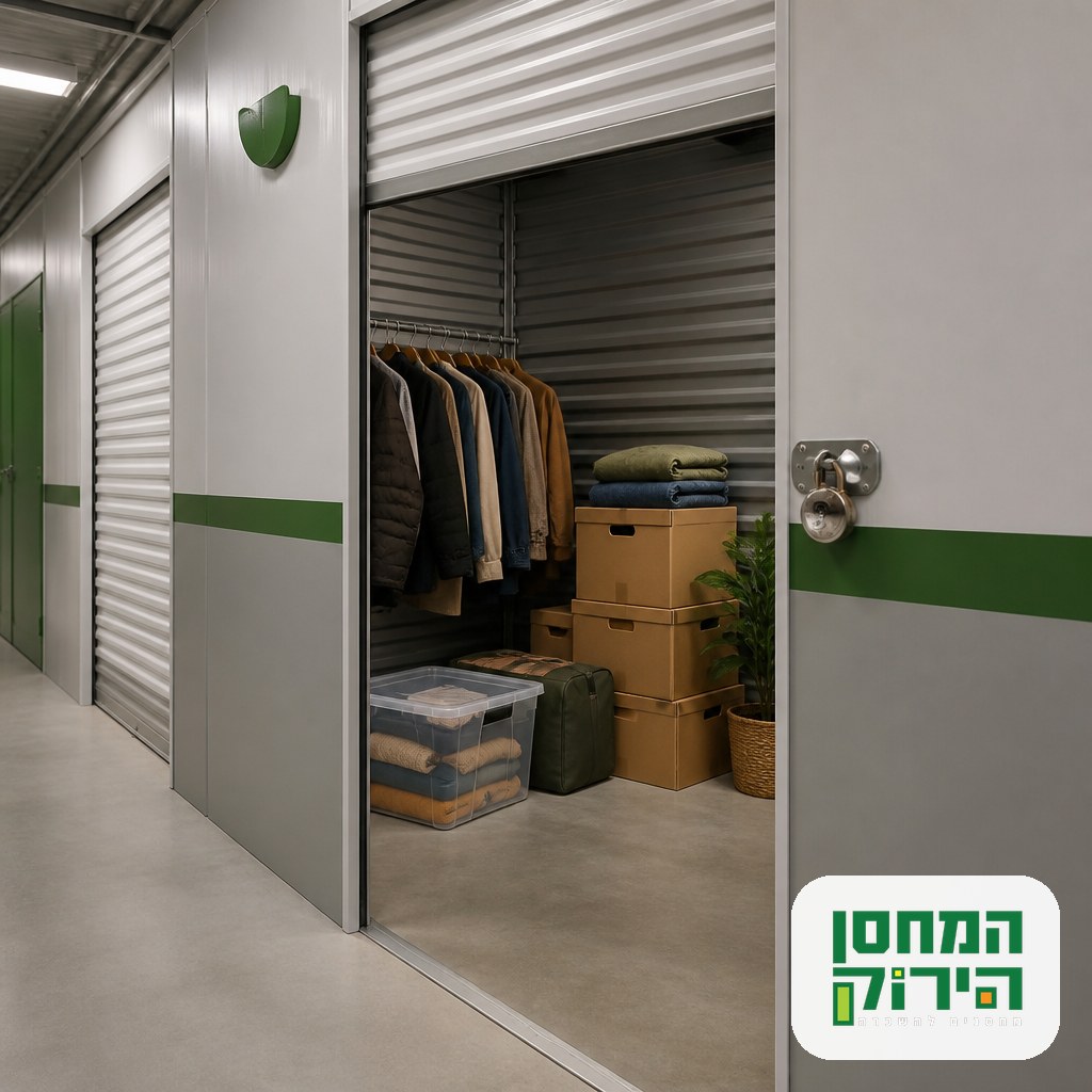 Private secure self-storage unit with individual lock for safe clothing storage