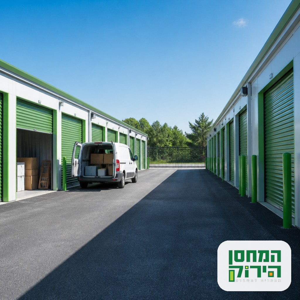 Secure guarded self storage facility with vehicle access for business goods