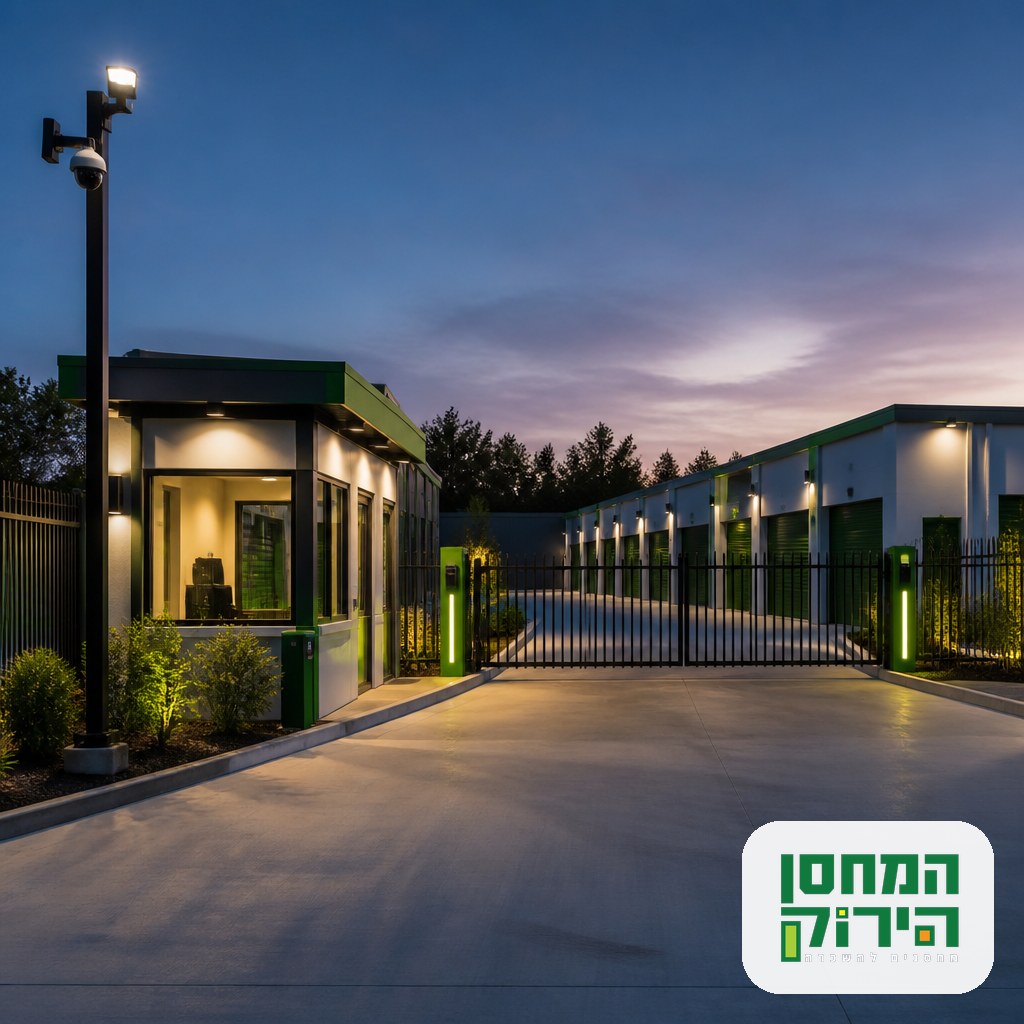 Secure guarded self storage facility with cameras for rented units