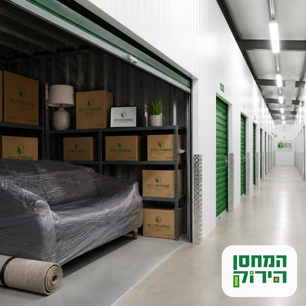 Secure temporary storage unit keeping a family's belongings safe while their home is repaired