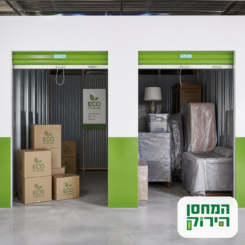 Two open storage units side by side illustrating short-term vs long-term storage setups