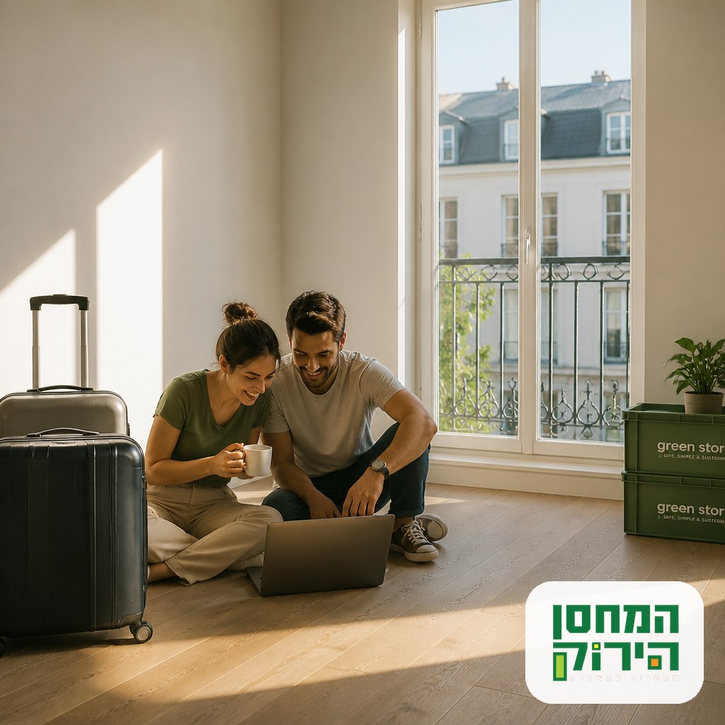 A couple in a temporary flat searching for an apartment while their furniture waits in storage