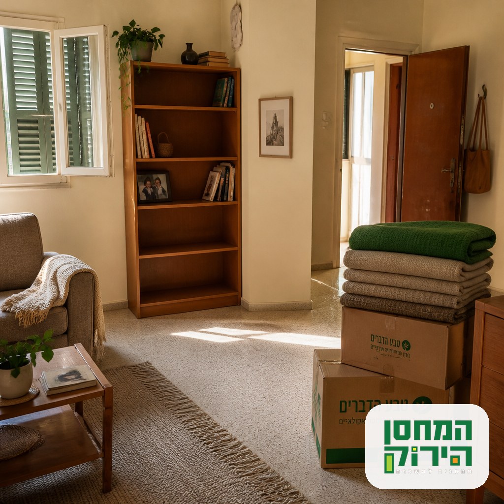 A parent's apartment in Israel being sorted and packed by the family