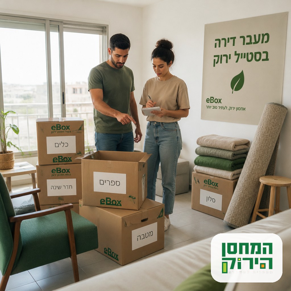 A couple counting boxes and furniture to estimate the size of the unit they need